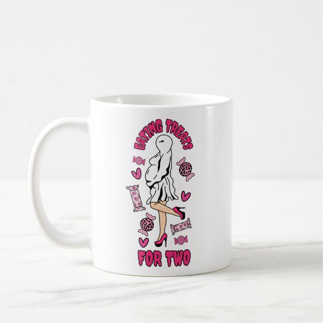 Mug "Manger des cures pour deux" Fantôme d'Halloween E (Gauche)