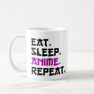 Mug Manger Dormir Anime Répéter