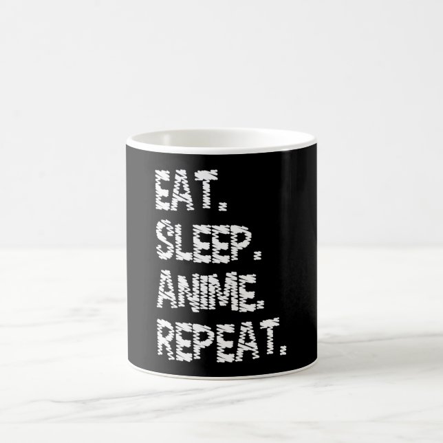 Mug Manger Dormir Anime Répéter | Conception pour amat (Centre)