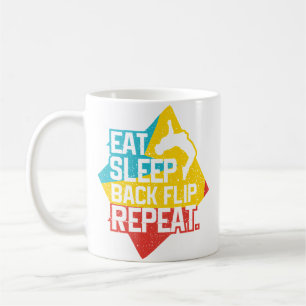 Mug Manger Dormir Back Flip Répéter Rétro Gymnastique