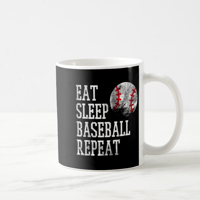 Mug Manger Dormir Baseball Répéter Entraîneur Équipe J (Droite)