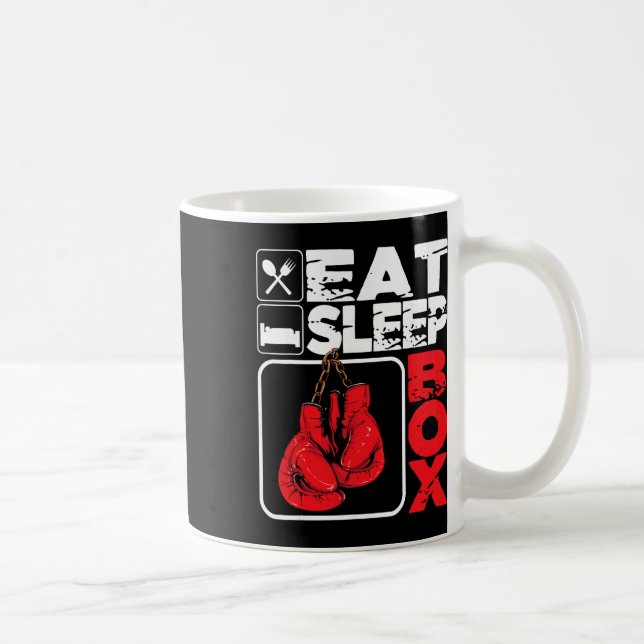 Mug Manger Dormir Boxe - Amateur de boxe Gym Boxeur Ki (Droite)