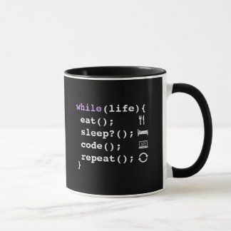Mug Manger Dormir Coder Répéter | Programmeur Minimali