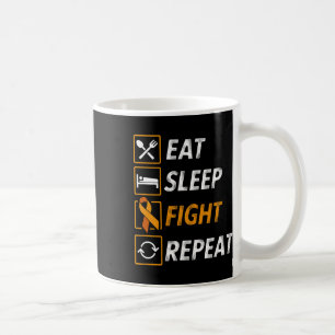 Mug Manger Dormir Combattre Sensibilisation à la leucé