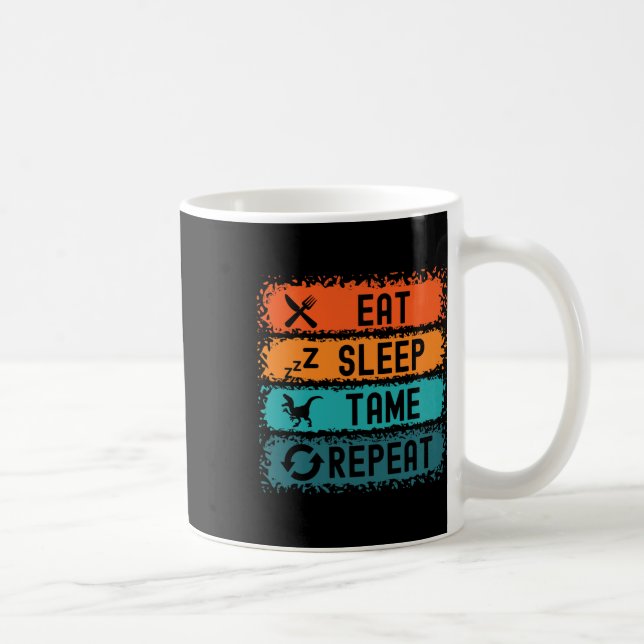 Mug Manger Dormir Dompter Répéter Joueur Dinosaure Tre (Droite)