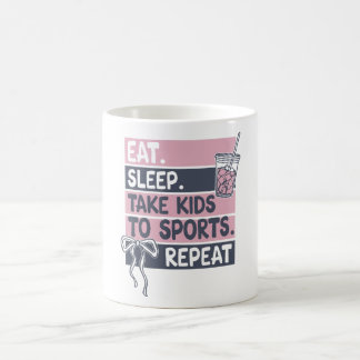Mug Manger Dormir Emmener Les Enfants Aux Sports Répét