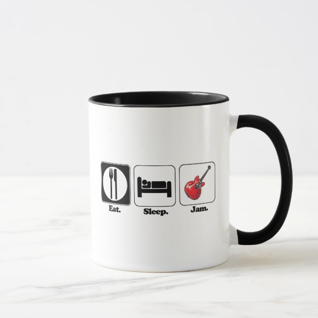 Mug manger dormir faire de la confiture jouer de la gu (Droite)
