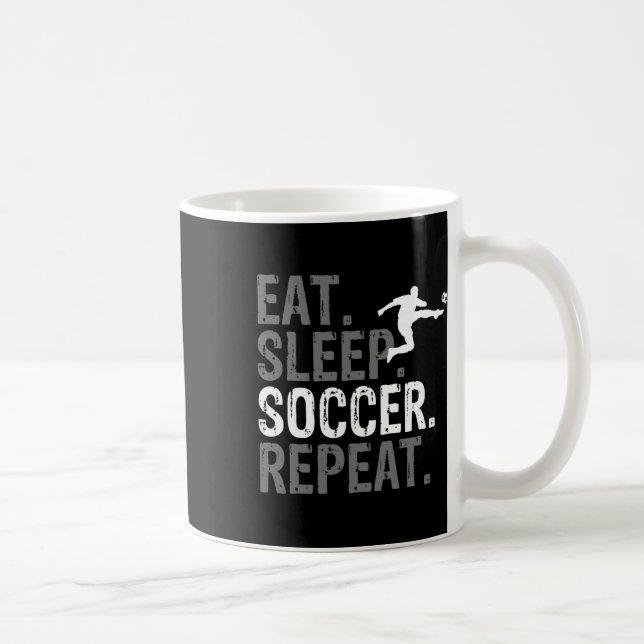 Mug Manger Dormir Football Répéter - Graphique de foot (Droite)