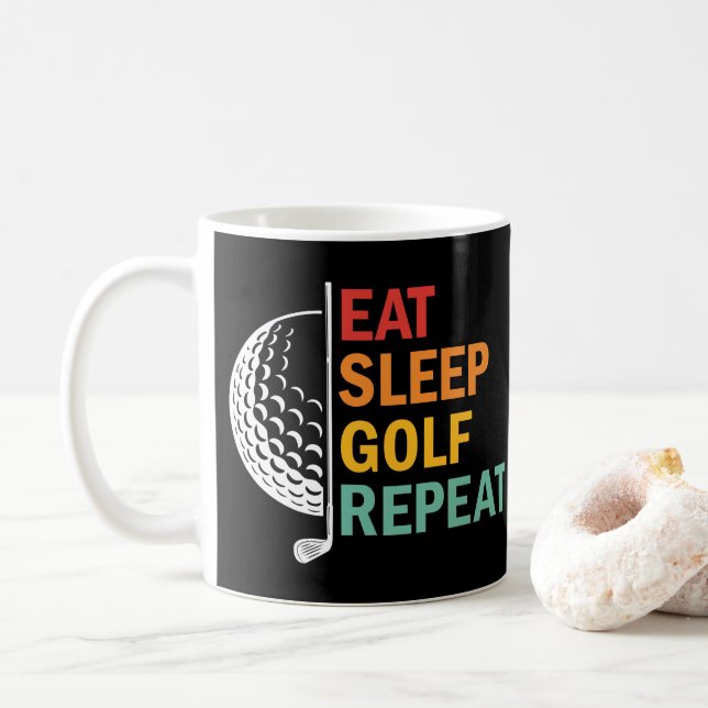 Mug Manger Dormir Golf Répéter  (Avec donut)