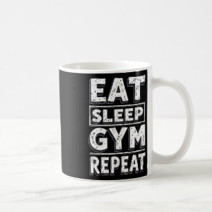Mug Manger Dormir Gym Répéter Drôle Humour de Sport T-