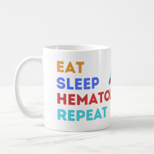Mug MANGER DORMIR HÉMATOLOGIE RÉPÉTER - #lablife