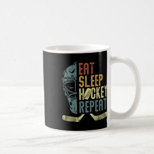 Mug Manger Dormir Hockey Répéter Enfants Adulte Hockey