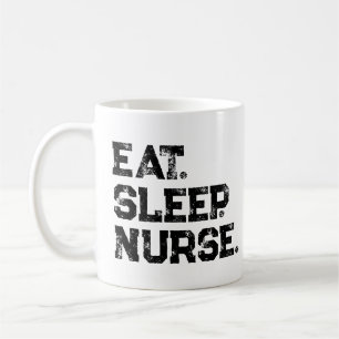 Mug Manger. Dormir. Infirmière.