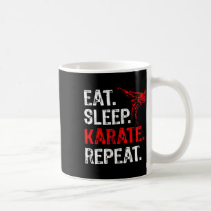 Mug Manger Dormir Karaté Répéter Joueur de Karaté Drôl