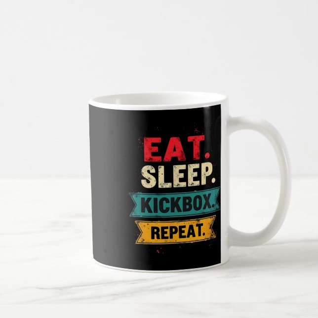 Mug Manger Dormir Kickbox Répéter Kickboxing Mma Boxeu (Droite)