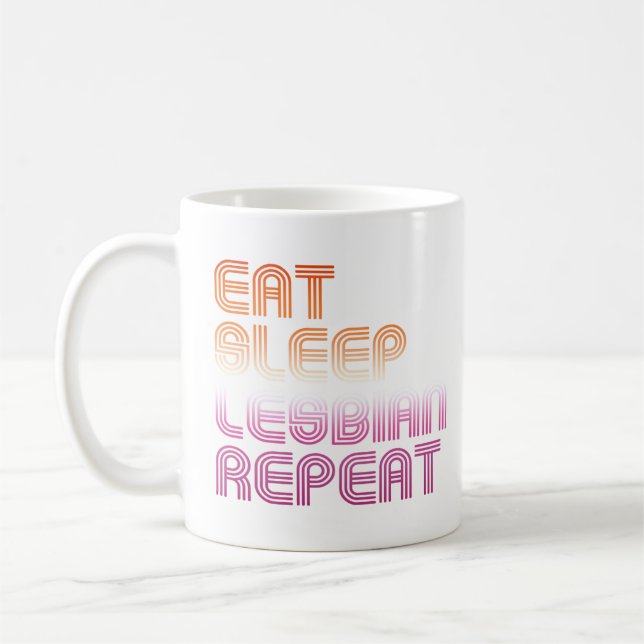 Mug Manger Dormir Lesbienne Répéter (Gauche)