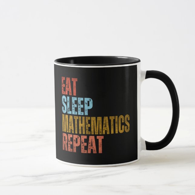 MUG MANGER DORMIR MATHÉMATIQUES RÉPÉTER (Droite)