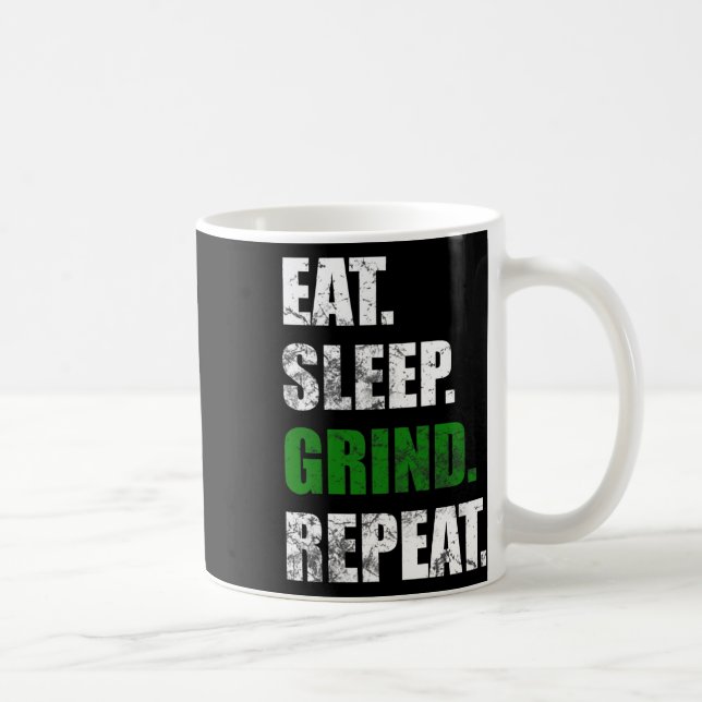 Mug Manger Dormir Meuler Répéter Cadeau de Skateboard  (Droite)