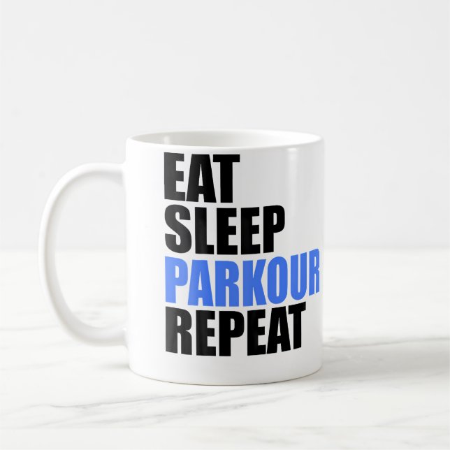 Mug Manger Dormir Parkour Répéter (Gauche)