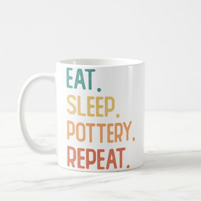 Mug Manger Dormir Poterie Répéter (Gauche)