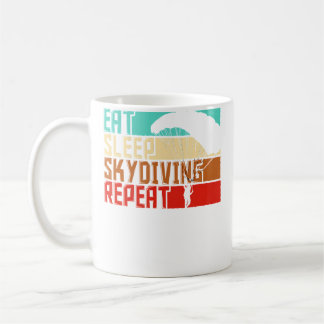 Mug Manger Dormir Répéter Saut en parachute