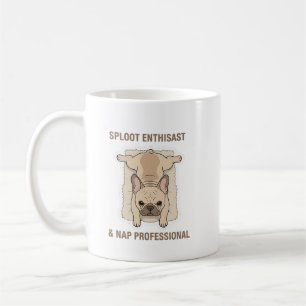 Mug Manger Dormir S'étaler Design Drôle de Bouledogue 