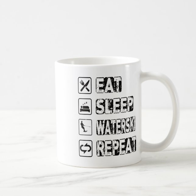 Mug Manger Dormir Ski Nautique Répéter Ski Nautique Sk (Droite)