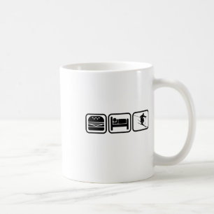 Mug Manger, Dormir, Skier Et Répéter J'adore Skier Tou