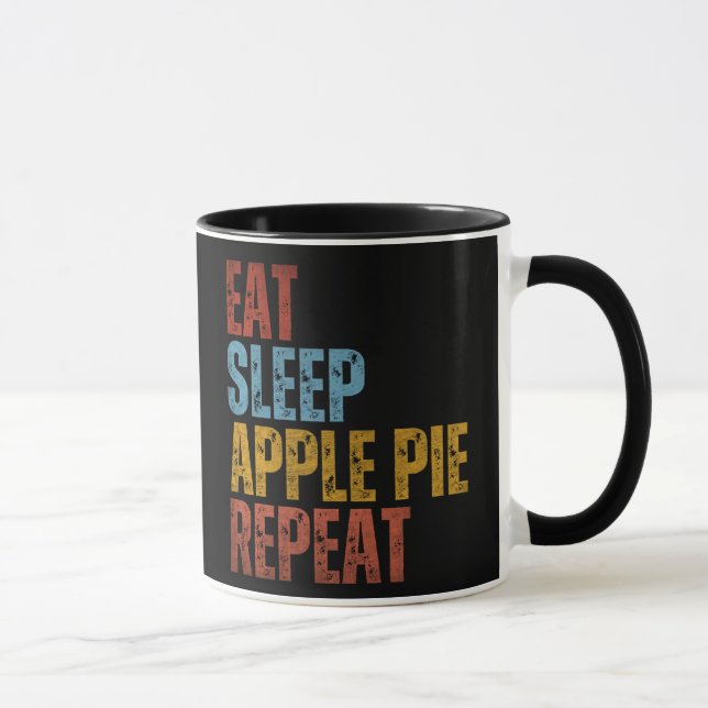 MUG MANGER DORMIR TARTE AUX POMMES RÉPÉTER (Droite)
