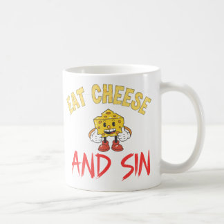 Mug manger du fromage et du péché, drôle de fromage j'