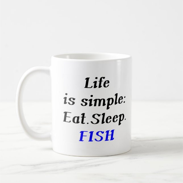 Mug manger du poisson de sommeil (Gauche)