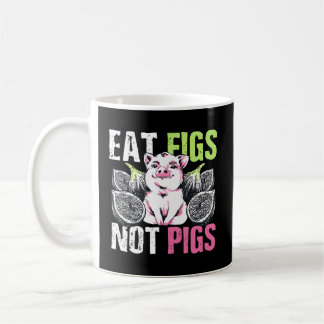 Mug Manger Figues et non porcelets Vegan Herbivore Pun