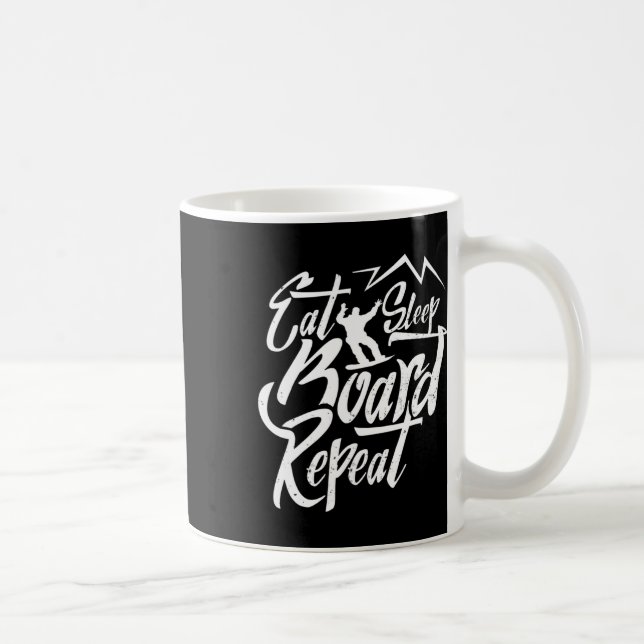 Mug Manger Planche de sommeil Répéter Snowboard Snowbo (Droite)