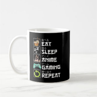 Mug Manger Sleep Anime Jeu Répétition Kawaii Otaku Ani
