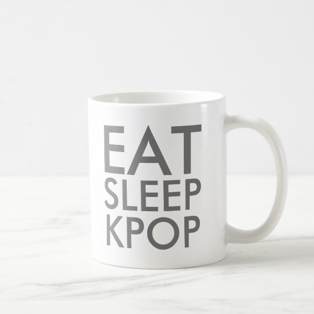 Mug Manger Sleep Kpop | Music Fan Cadeau gris (Droite)
