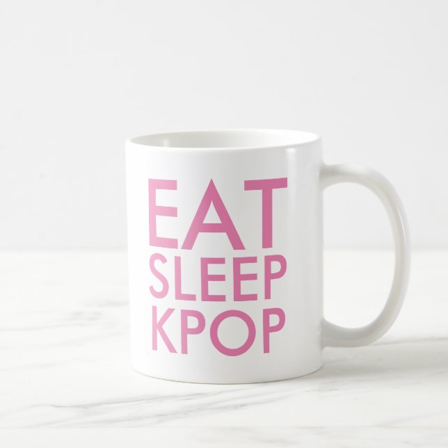 Mug Manger Sleep Kpop | Music Fan Cadeau violet (Droite)