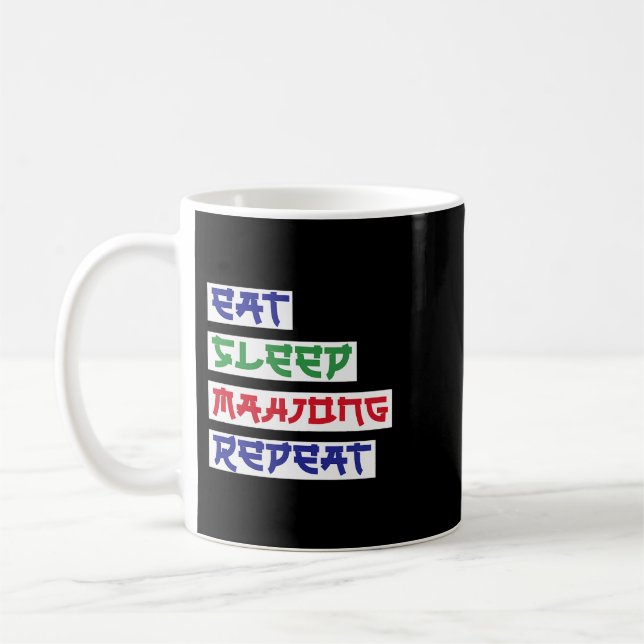 Mug Manger Sleep Mahjong Répéter Mahjong Cartes Mahjon (Gauche)