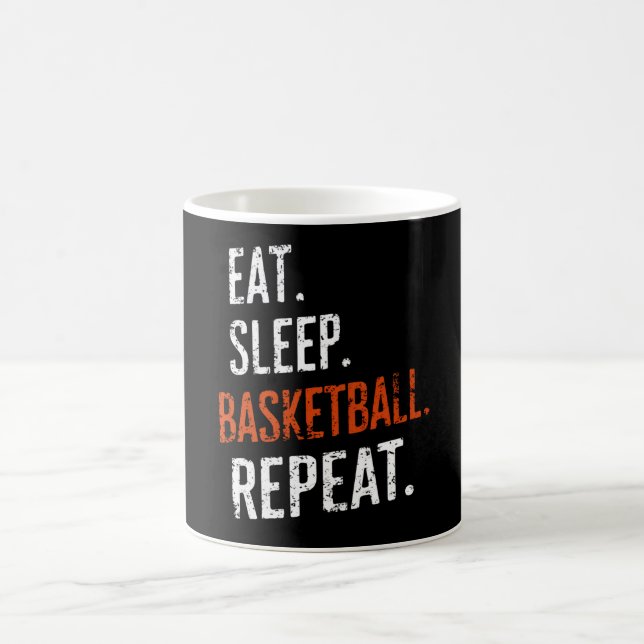 Mug Manger Sommeil Basket-ball Répéter Rétro Vintage (Centre)