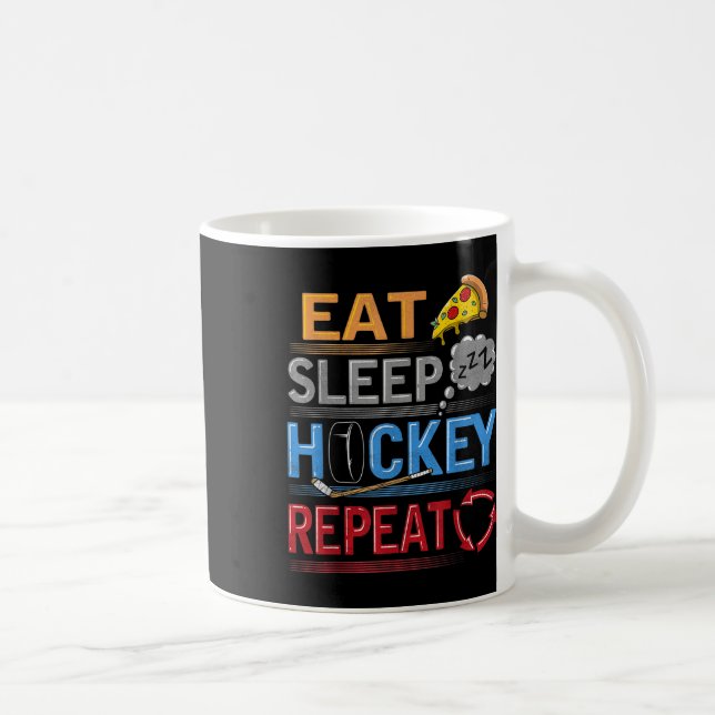 Mug Manger Sommeil Hockey Répéter Glace Sol Terrain Ru (Droite)