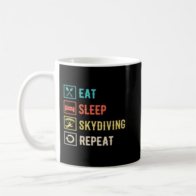 Mug Manger Sommeil Skydiving Répéter Parapente Skydive (Gauche)