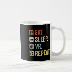 Mug Manger Sommeil Vr Répéter Vintage Joueur Jeux Réal