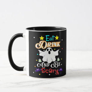 Mug Mangez Boire Et Soyez Effrayant Joyeux Halloween J