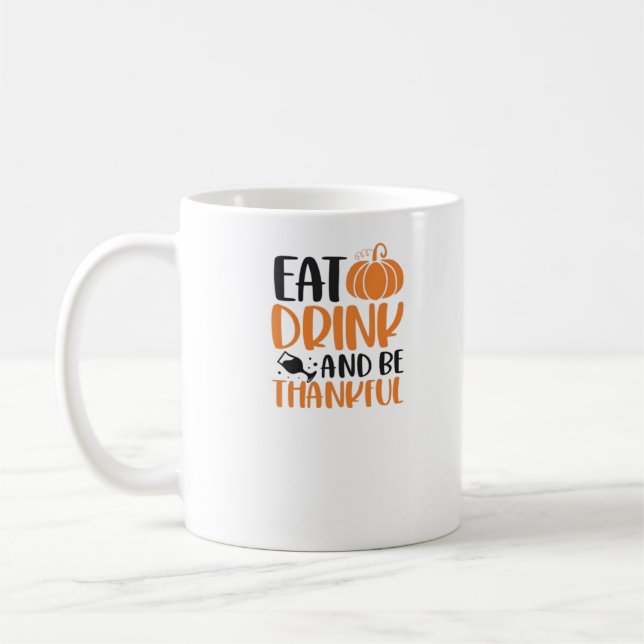 Mug Mangez Boire Et Soyez Effrayant Minimal Nettoyer (Gauche)