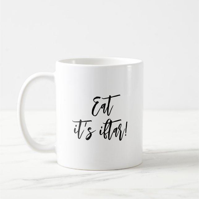 Mug Mangez C’est l’Iftar drôle Ramadan Simple Minimali (Gauche)