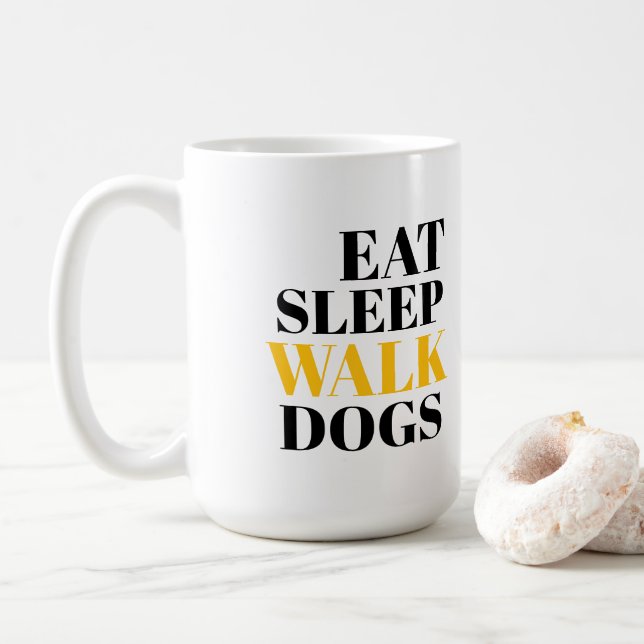 Mug Mangez des chiens de marche du sommeil (Avec donut)