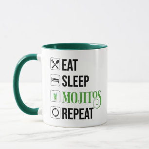 Mug Mangez des mojitos du sommeil Répéter