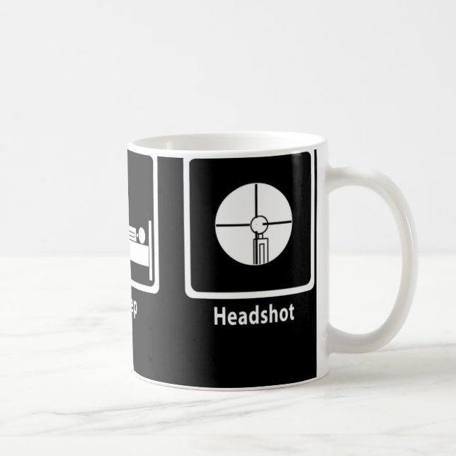 Mug Mangez, dormez, Headshot - Gamer de FPS (Droite)