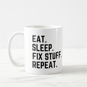 Mug Mangez dormir réparer les choses répéter