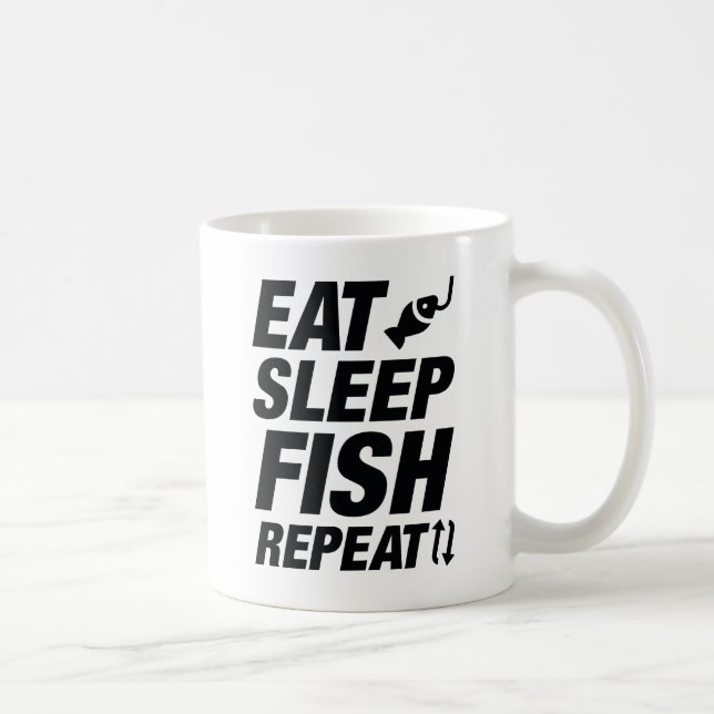 Mug Mangez du poisson endormi Répéter (Droite)