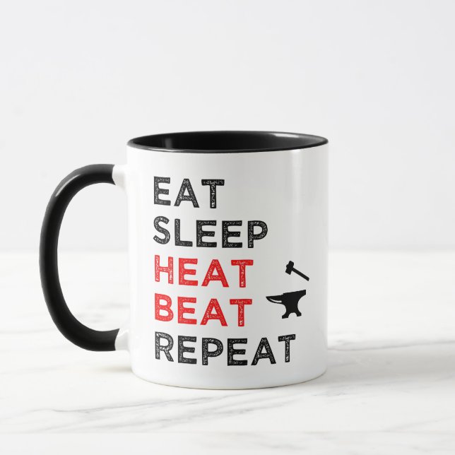 Mug Mangez la chaleur du sommeil Répéter le battement (Gauche)